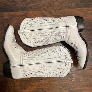 Vintage White Cowboy Boots